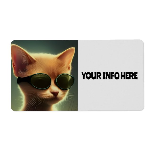 KATTUNGE SUNGLASSES BIG SHIPPING-ETIKETTER FRAKTSEDEL (Framsidan)