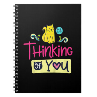 Kattunge tänker på dig | Cute Cat Lover Gift Anteckningsbok