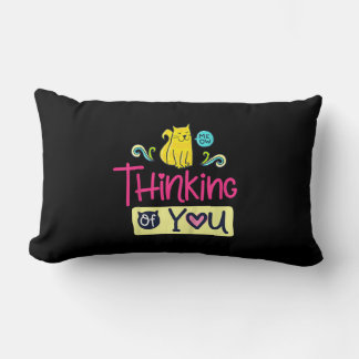 Kattunge tänker på dig | Cute Cat Lover Gift Lumbarkudde