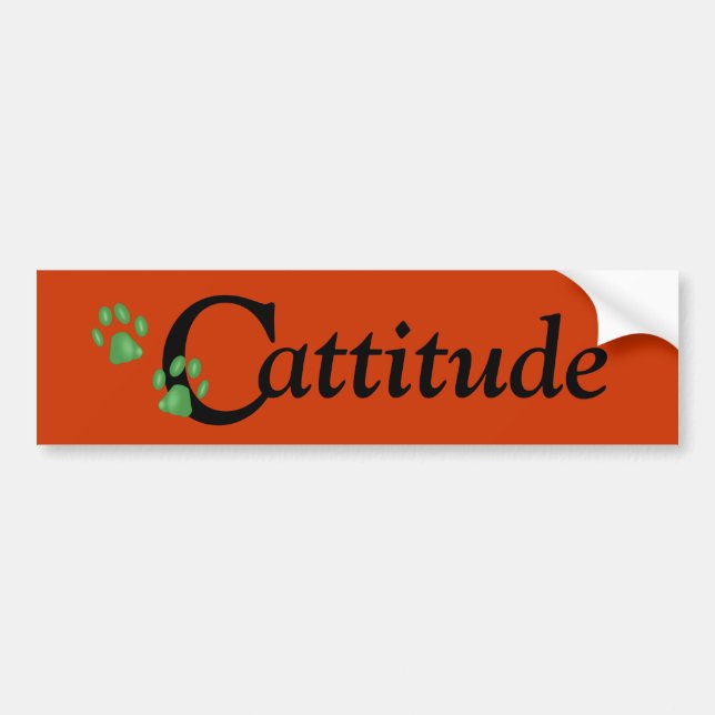 Kattunge Tassar Cattimer Bumper Sticker Bildekal (Framsidan)