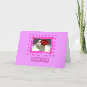 Kattunge & Tea Ro Hej flicka! Födelsedag Kort