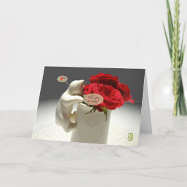 Kattunge & Tea Ro Kommer du att bli min Valentine Kort