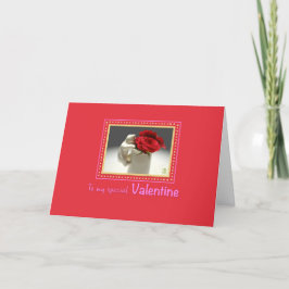 Kattunge & Tea Ro på Röda Valentinkortet Kort