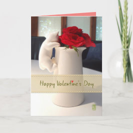 Kattunge & Tea Ro till en söt person Valentine Car Kort