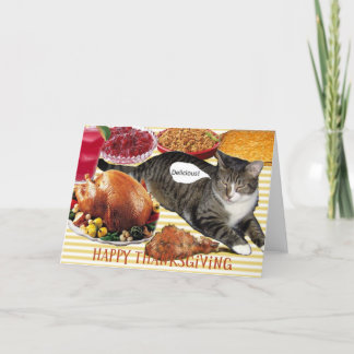 Kattunge Thanksgiving Card Helgkort