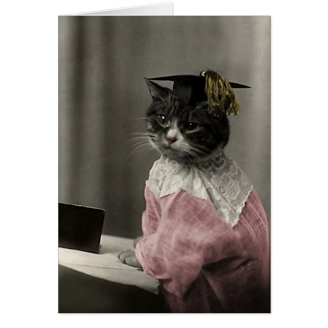 Kattunge Valediktorian Hälsningskort (Framsidan)