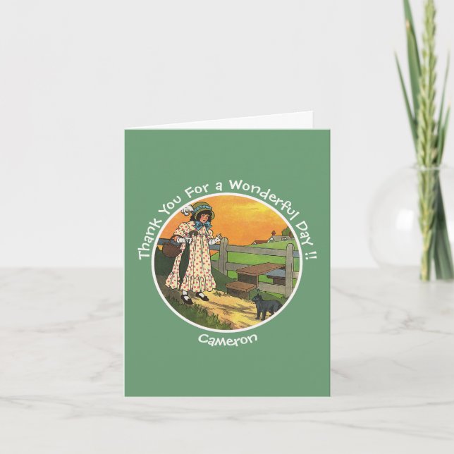 Kattunge, vart har du varit? Födelsedagsfest Tack Kort (Framsida)