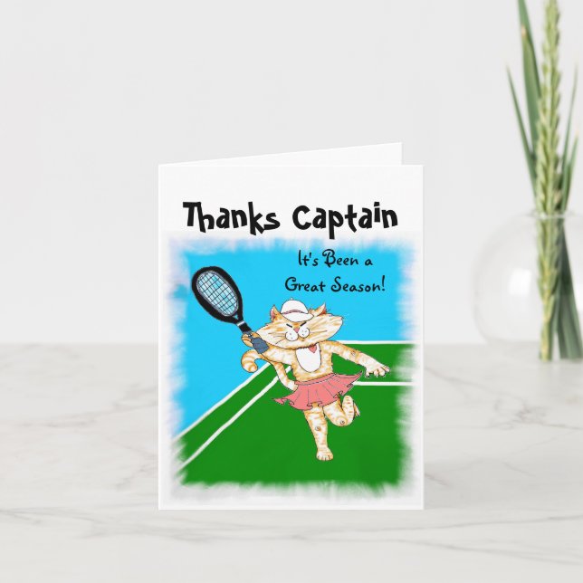 Kattunge vid domstolen tack kort (Framsida)