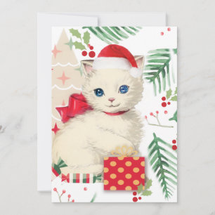 Kattunge vintage julkort