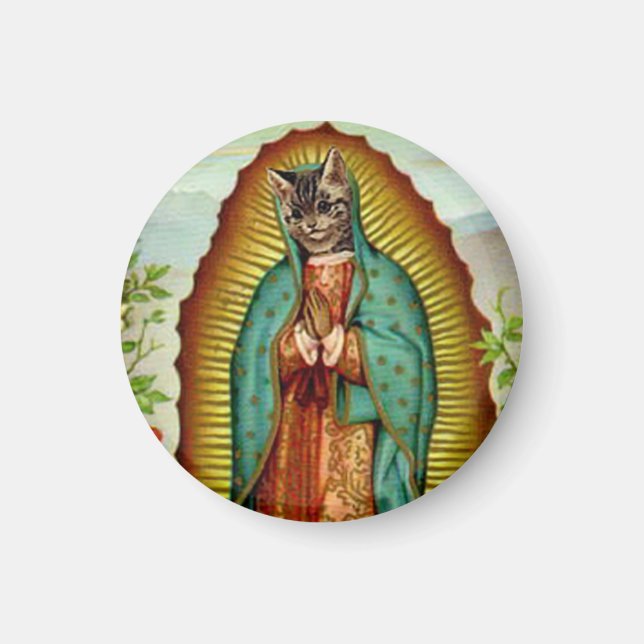 Kattunge Virgin of Guadalupe Magnet (Framsidan)
