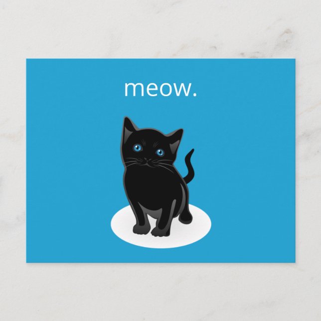 kattunge vykort (Framsida)