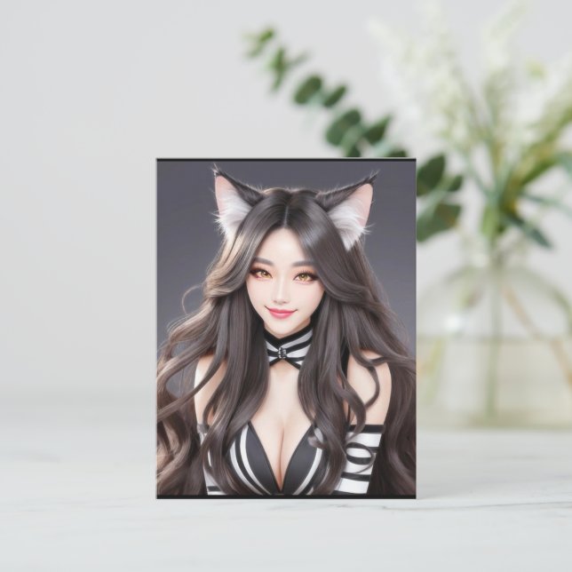 KATTUNGE WAIFU 04 VYKORT (Stående Fram)