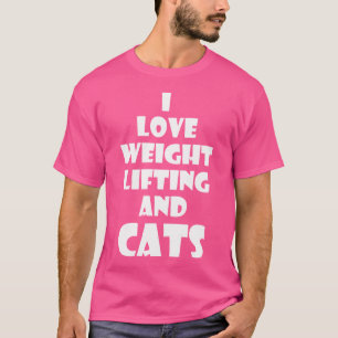 Kattunge Weight Lyft Tshirt Workout Fitne T Shirt