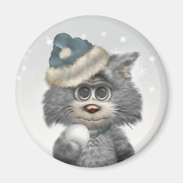 Kattunge Winter Wonderland Magnet (Framsidan)