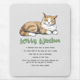 Kattunge Wisdom - Lusnykatten Regler med brunt kat Musmatta