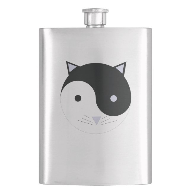 Kattunge Yin Yang Meditation Design Design Black,  Fickplunta (Framsidan)