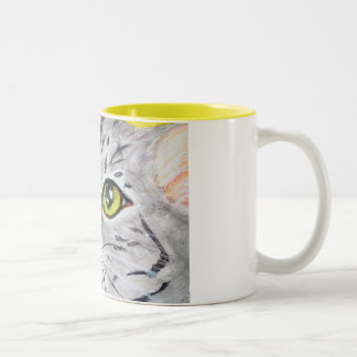 Kattungeansikte Två-Tonad Mugg