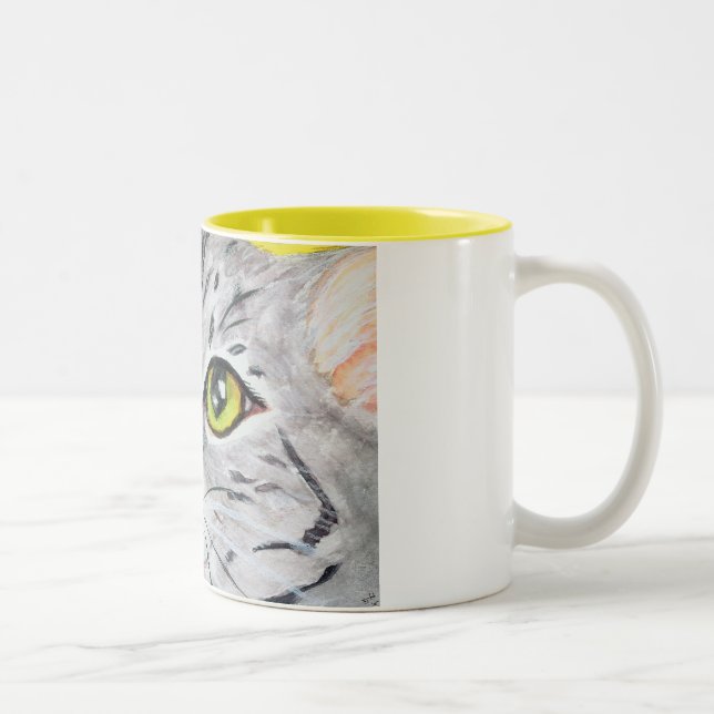 Kattungeansikte Två-Tonad Mugg (Höger)