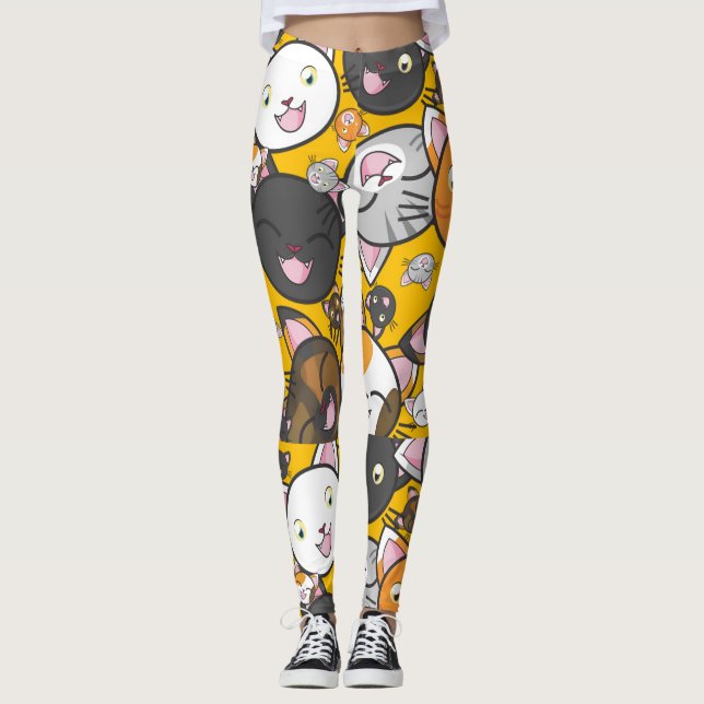 Kattungedamasker Leggings (Framsida)