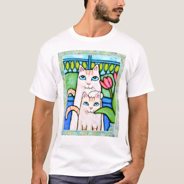Kattungeflicka T-tröja T-shirt (Framsida)