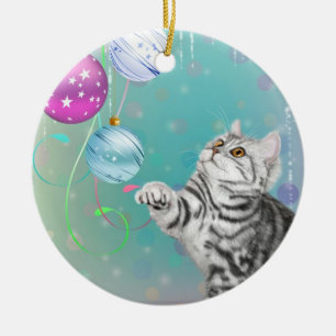 Kattungejul Julgransprydnad Keramik