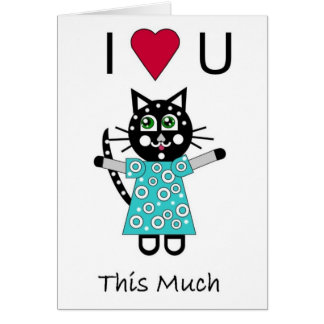 Kattungekärlek Hälsningskort