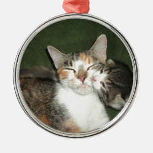 Kattungekyss Julgransprydnad Metall