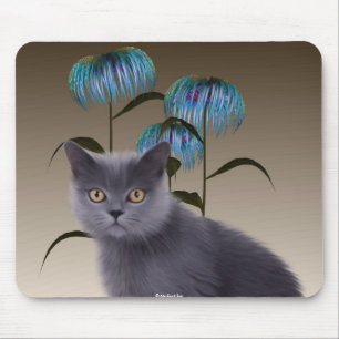 Kattungen blommar Mousepad Musmatta