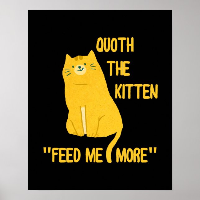 Kattungen Matar mig mer! Poster (Framsidan)
