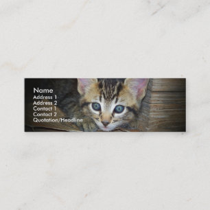 Kattungen profilerar kortet mini visitkort