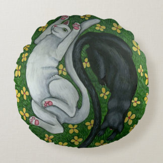 Kattungen Ying/Yang kudder Rund Kudde