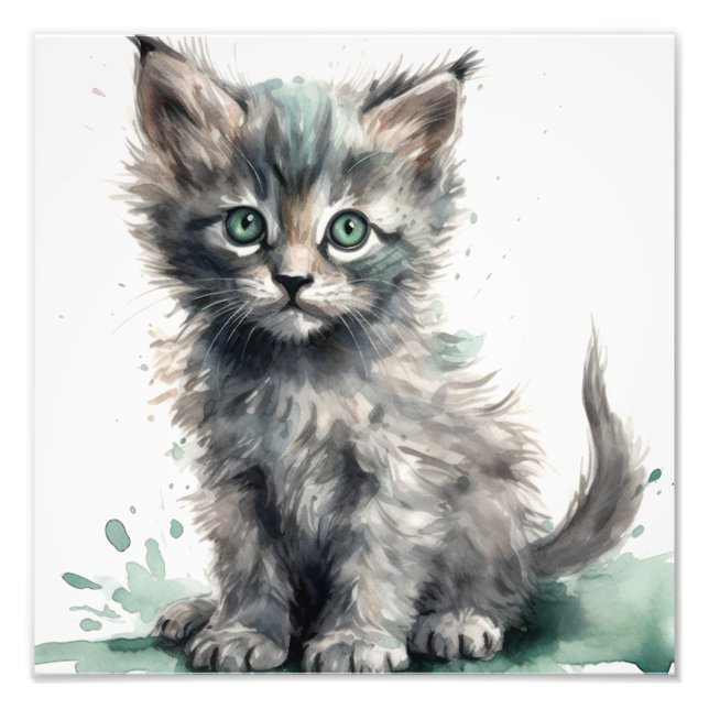 Kattungens daghem & Barnkammartryck Fototryck (Framsidan)