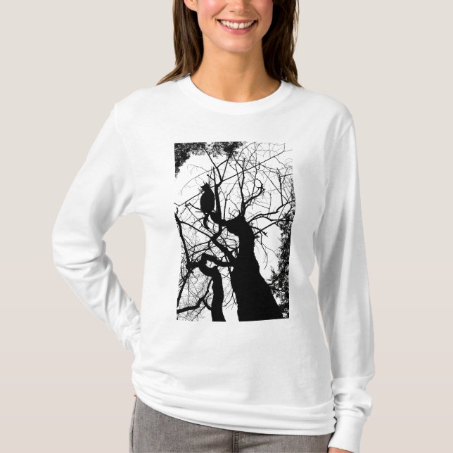 KATTUNGETRÄDSILHOUETTE B&W TEE SHIRT (Framsida)