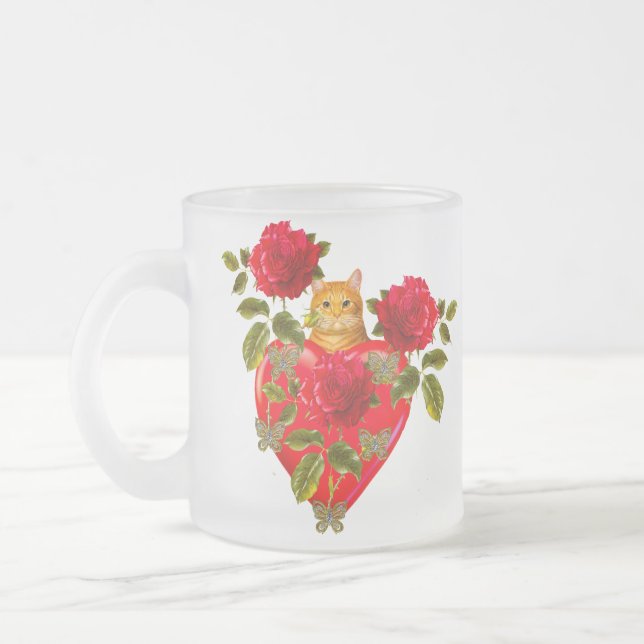 Kattungevalentin Frostad Glasmugg (Vänster)