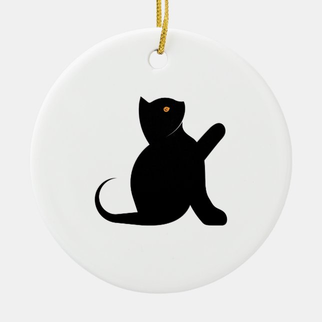 Kattutläggare Hej Julgransprydnad Keramik (Framsidan)