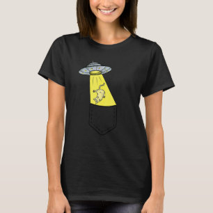 Kattutom kidnappning ficka Tro Ufo kattunge Katt T Shirt
