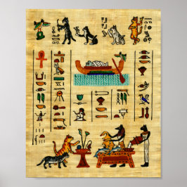 Kattutskrift av antika egyptiska underkläder poster