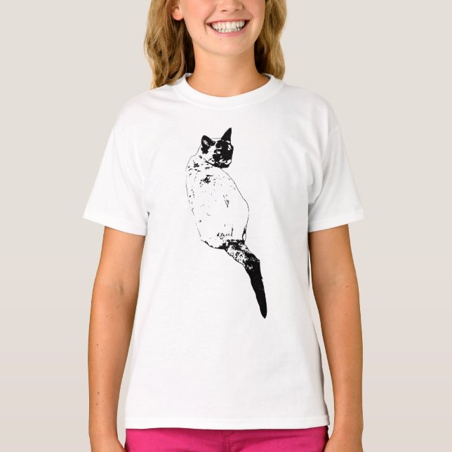 Kattuttryck i balans t shirt (Framsida)