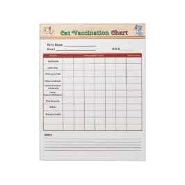 Kattvaccinationsschema Anteckningsblock