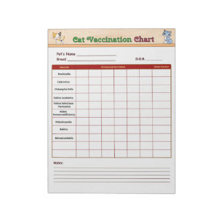 Kattvaccinationsschema Anteckningsblock