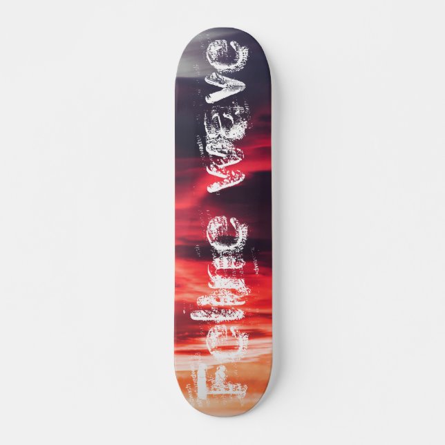 kattvåg mini skateboard bräda 18,5 cm (Framsida)