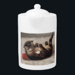 Kattvagga, en katt som spelar Boll av garn<br><div class="desc">Oliver var en nyfiken liten kattunge, alltid ivrig att utforska sin värld. En dag när han vandrade genom det mysiga vardagsrummet snubblade han på ett boll av ljust rött garn. Hans whiskers snurrade med intriger när han närmade sig det färgstarka boll. - Med en lekfull pun lungade Oliver vid garnet,...</div>