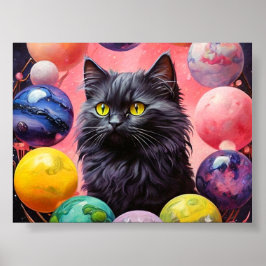 Kattväggkonst för kattälskare poster