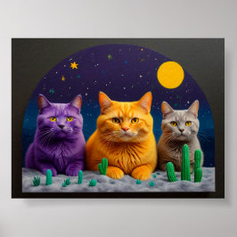 Kattväggkonst för kattälskare poster