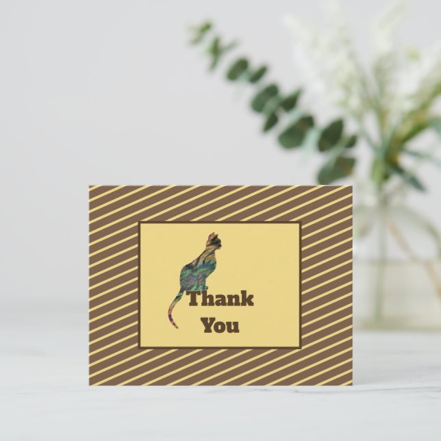 Kattvaktare Tacksamhetsmosaik Kittens Tacksamhet Vykort (Stående Fram)