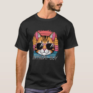 Kattvänliga Orange Tabby Solnedgångsglasögon T Shirt