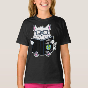 kattvärld dominationskatt läsa bokmask t shirt