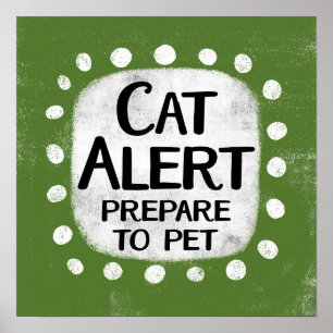 Kattvarningar Poster väggkonst