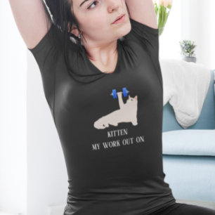 Kattvikter Träna Min Liten På T Shirt