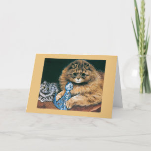Kattvintagekort Kort